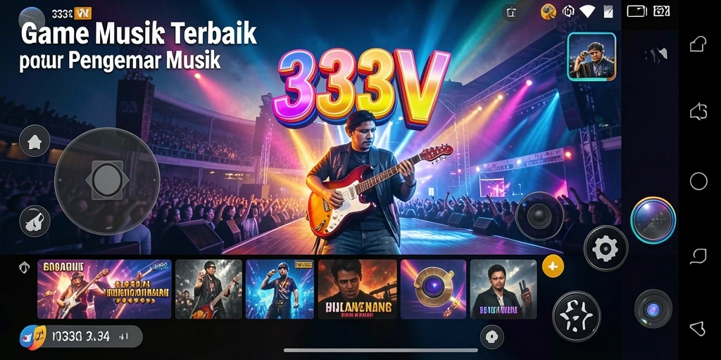 Tampilan gameplay menarik dari aplikasi 333V yang penuh warna.