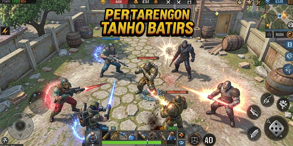 Screenshot gameplay 66K menampilkan aksi pertarungan yang seru dan karakter yang beragam.