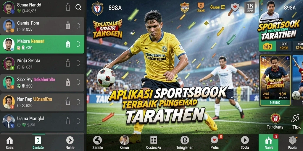 Tampilan menarik dari gameplay aplikasi Sportsbook 898A.