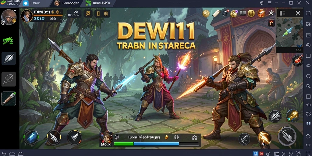 Screenshot DEWI11 menampilkan momen seru dalam pertarungan strategis.