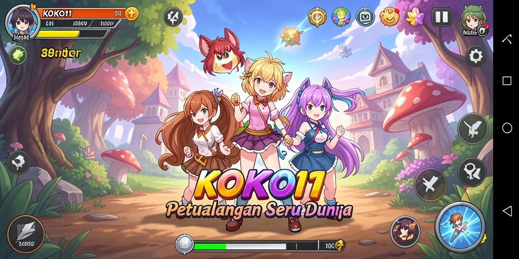Tampilan menarik dari gameplay KOKO11 di dunia anime.