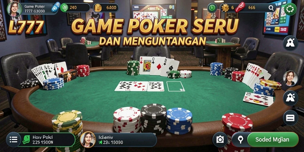 Tampilan menarik gameplay poker di L777 yang penuh aksi.