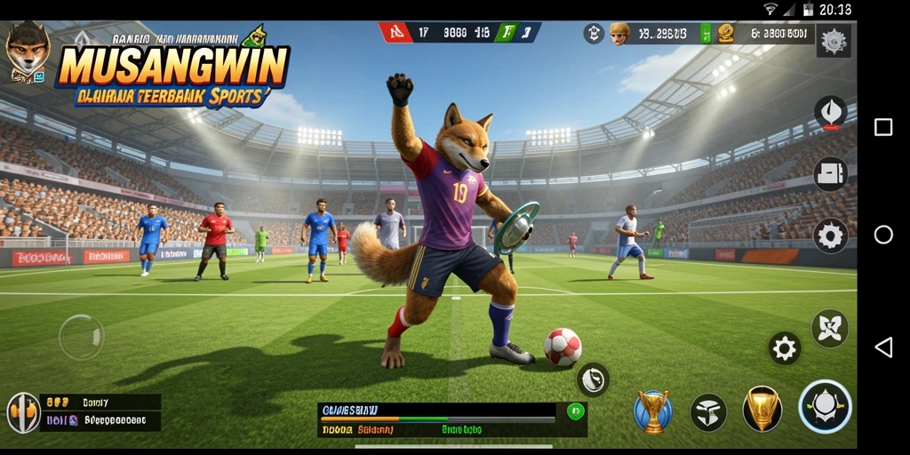 Tampilan menarik dalam aksi permainan olahraga MUSANGWIN.