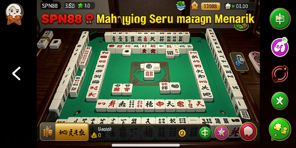 Tampilan gameplay Mahjong yang menarik di SPN88.