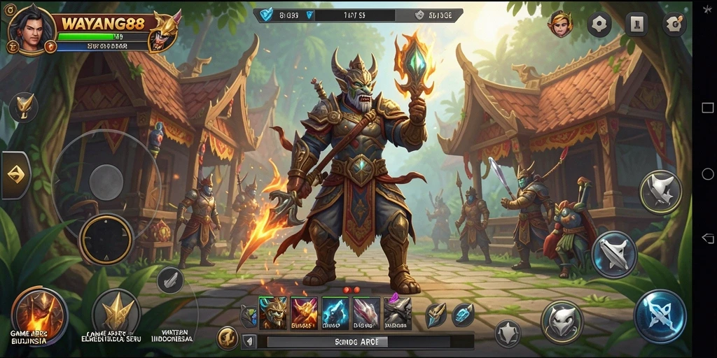 Tampilan gameplay menarik game ARPG WAYANG88.